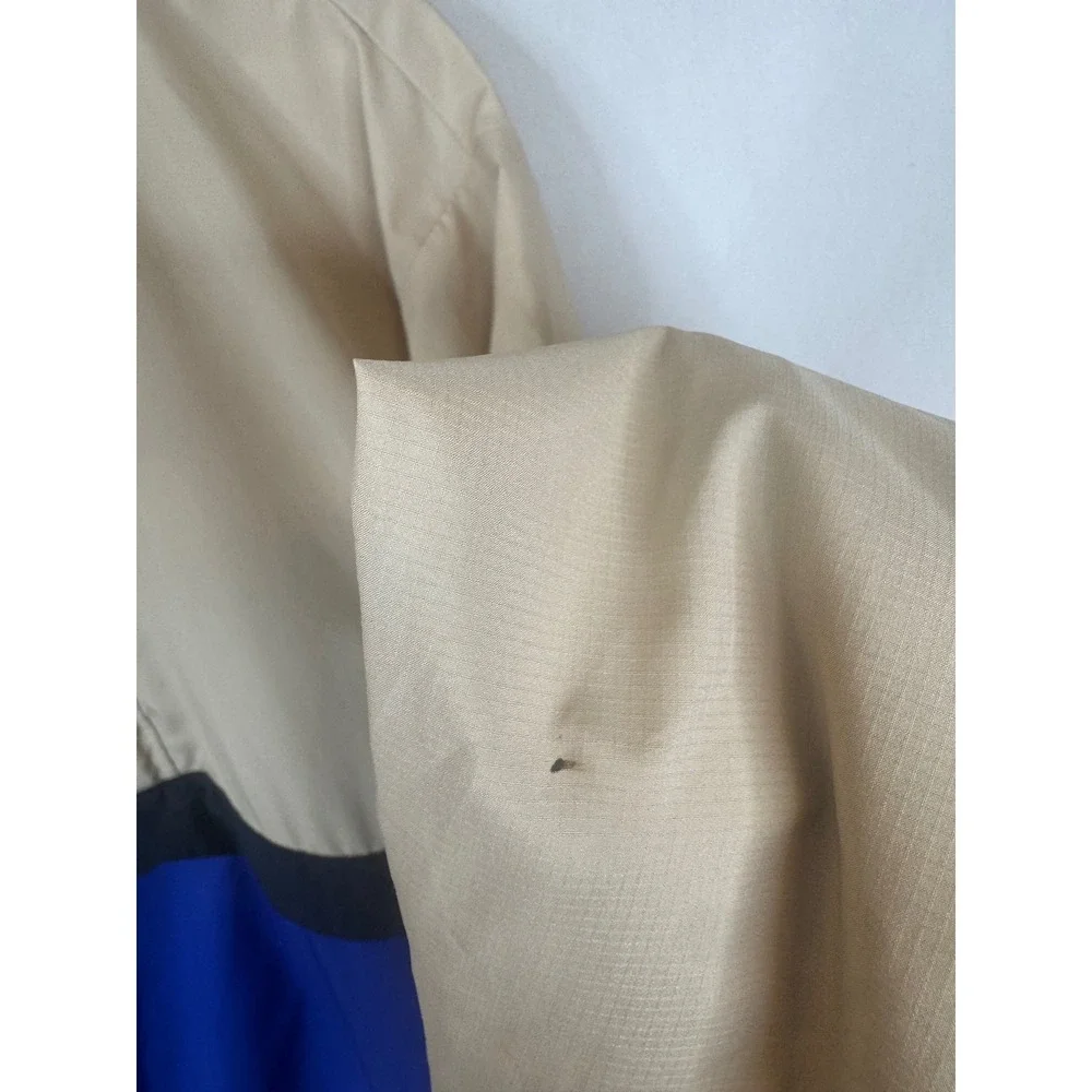 JW Anderson Uniqlo Colorblock Windbreaker Tan Blue Black 311-427976 Size M